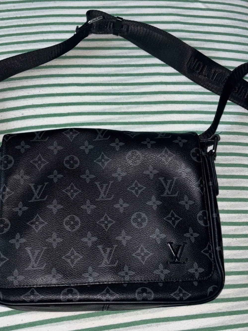 Louis Vuitton Black Monogram Eclipse Messenger Bag